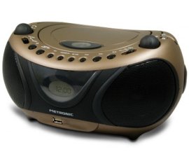 Metronic 477106 impianto stereo portatile Analogico 2 W AM, FM Nero, Rame Riproduzione MP3
