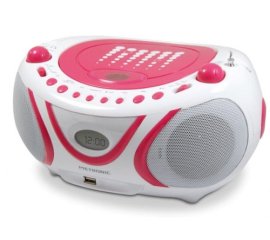 Metronic 477109 impianto stereo portatile Analogico 2 W AM, FM Rosa Riproduzione MP3