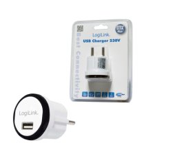 LogiLink PA0061 Caricabatterie per dispositivi mobili Telefono cellulare, MP3, Smartphone, Tablet Nero, Bianco dC, USB Interno