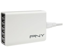 PNY P-AC-6UF-WEU01-RB Caricabatterie per dispositivi mobili Universale Bianco dC Interno