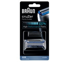 Braun CruZer Testina Di Ricambio 20S Color Argento - Compatibile Con I Rasoi