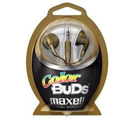 Maxell Colour Budz Headphones Gold Auricolare Cablato MUSICA Blu, Viola
