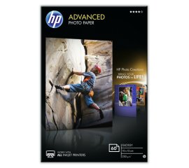HP Advanced Glossy Photo Paper carta fotografica Nero, Blu, Bianco Lucida