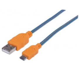 Manhattan 352727 cavo USB 1,8 m USB 2.0 USB A Micro-USB B Blu