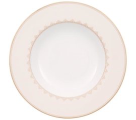 Villeroy & Boch Samarkand Piatto fondo Rettangolare Porcellana Rosa, Bianco 1 pz