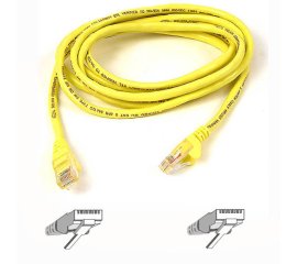 Belkin Patch Cable CAT5 RJ45snagl yellow0.5m cavo di rete Giallo 0,5 m