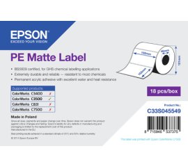 Epson PE Matte Label - Die-cut Roll: 102mm x 152mm, 185 labels