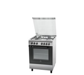 Indesit I6TMH2AF(X)/P cucina Gas Nero, Stainless steel A