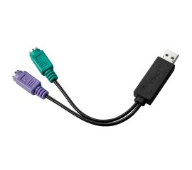 Lindy 42650 cavo PS/2 2x 6-p Mini-DIN USB A Nero