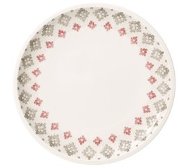 Villeroy & Boch 1041972640 piatto piano Piatto per insalata Rotondo Porcellana Grigio, Rosso, Bianco 1 pz