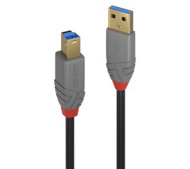 Lindy 36743 cavo USB 3 m USB 3.2 Gen 1 (3.1 Gen 1) USB A USB B Nero, Grigio