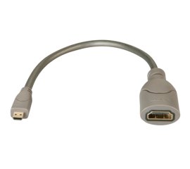 Lindy 41298 cavo HDMI 0,15 m HDMI tipo D (Micro) HDMI tipo A (Standard) Grigio