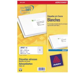 Avery J8162-25 etichetta per corrispondenza Bianco