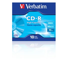 Verbatim CD-R High Capacity 800 MB 10 pz