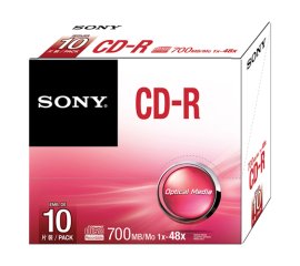 Sony 10CDQ80SS CD vergine CD-R 700 MB 10 pz