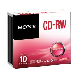 Sony 10CRW80SHS CD vergine CD-RW 700 MB 10 pz