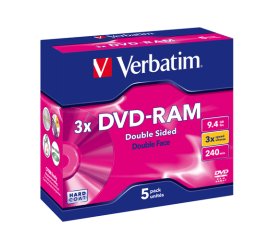 Verbatim 43493 DVD vergine 9,4 GB DVD-RAM 5 pz