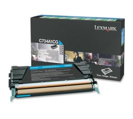Lexmark C734A1CG cartuccia toner 1 pz Originale Ciano