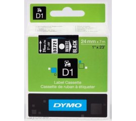 DYMO D1 - Standard Etichette - Bianco su nero - 24mm x 7m