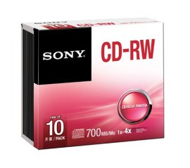 Sony 10CRW80SS CD vergine CD-RW 700 MB 10 pz