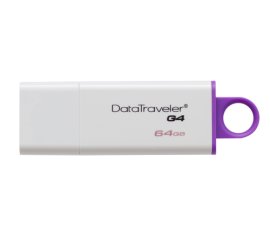 Kingston Technology DataTraveler G4 unità flash USB 64 GB USB tipo A 3.2 Gen 1 (3.1 Gen 1) Viola, Bianco