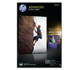 HP Confezione da 25 fogli di carta fotografica Advanced, lucida, 250 g/m2, 10 x 15 cm (101 x 152 mm)