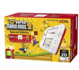 Nintendo 2DS + Super Mario Bros 2 console da gioco portatile 8,97 cm (3.53") 1 GB Touch screen Wi-Fi Rosso, Bianco