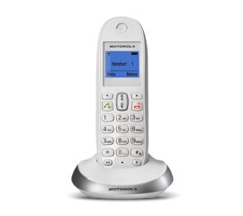 Motorola C2001 Telefono DECT Identificatore di chiamata Argento, Bianco