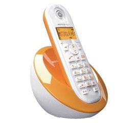 Motorola C601 Telefono DECT Identificatore di chiamata Arancione, Bianco