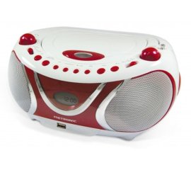 Metronic 477117 impianto stereo portatile Analogico 2 W AM, FM Ciliegio, Bianco Riproduzione MP3