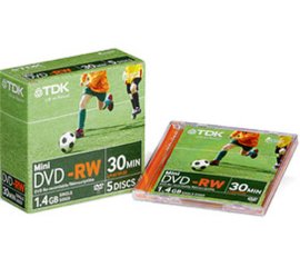 TDK DVD-RW 8cm 5pk 1,4 GB 5 pz