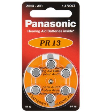 Panasonic V13 6-BL (PR48/PR13H) Batteria monouso Zinco-aria