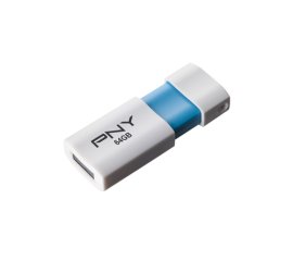 PNY 64GB Wave Attaché 2.0 unità flash USB USB tipo A Blu, Bianco