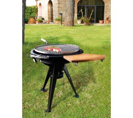 BRANDANI 58228 barbecue per l'aperto e bistecchiera Caminetto A legna Nero, Stainless steel