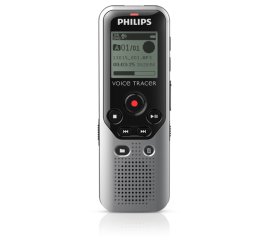 Philips Voice Tracer 1200 Memoria interna e scheda di memoria Nero, Argento
