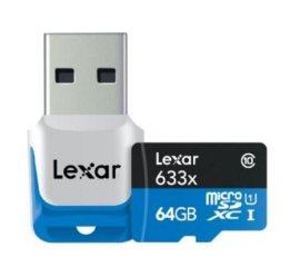 Lexar 64GB microSDXC UHS-I 633x + Adapter Classe 10
