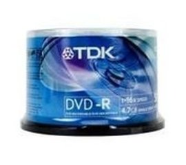 TDK DVD-R 4.7GB 16x Cakebox 50pk 4,7 GB 50 pz