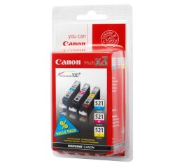 Canon CLI-521 C/M/Y cartuccia d'inchiostro 3 pz Originale Ciano, Magenta, Giallo