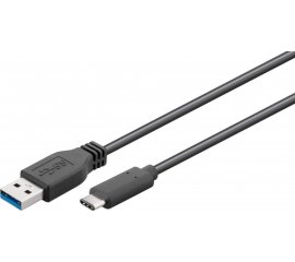 Goobay 67999 cavo USB 0,5 m USB 3.2 Gen 1 (3.1 Gen 1) USB A USB C Nero