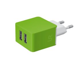 Trust Dual Smartphone Wall Charger MP3, Smartphone Verde AC Interno