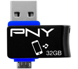 PNY Duo-Link On-The-Go 32GB unità flash USB USB Type-A / Micro-USB 2.0 Nero