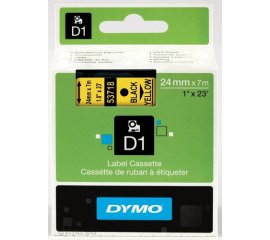 DYMO D1 - Standard Etichette - Nero su giallo - 24mm x 7m