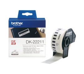 Brother DK-22211 nastro per etichettatrice Nero su bianco