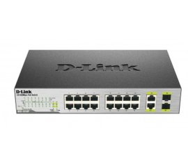 D-Link DES-1018P switch di rete Non gestito L2 Fast Ethernet (10/100) Supporto Power over Ethernet (PoE) Nero, Grigio