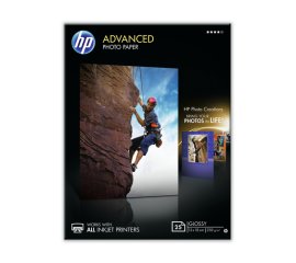 HP Confezione da 25 fogli carta fotografica lucida 13 x 18 cm senza margini Advanced