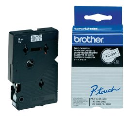 Brother TC-291 nastro per etichettatrice Nero su bianco