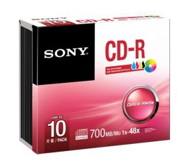 Sony CD-R 48x, 10 700 MB 10 pz