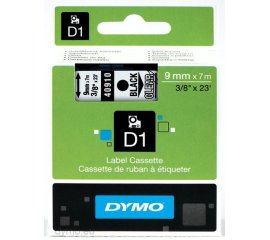 DYMO D1 - Standard Etichette - Nero su trasparente - 9mm x 7m