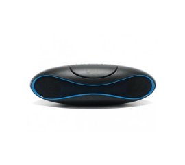 Techly Speaker Portatile Bluetooth Wireless Rugby MicroSD Nero/Blu (ICASBL04)