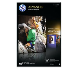 HP Confezione da 100 fogli carta fotografica lucida 10 x 15 cm senza margini Advanced